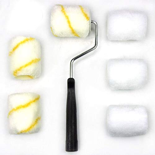 75 mm Paint Roller Covers 7-Pieces,Trim Paint Roller,Paint Rollers,Paint Roller Frame,Paint Roller Covers 3 inch,Mini Paint Roller,Mini Paint kit