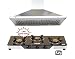 Bright Flame Aster 90cm Kitchen Chimney Stainless Steel & 3 Burner Stainless Steel Black Glass Top Manual Combo RS.12099.00
