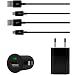 Produktbild Original Lanboo® 4in1 KFZ Auto Lade Set mit 2x microUSB Ladekabel Datenkabel + 220V Netzteil + KFZ Adapter Ladegerät für Microsoft / Nokia Lumia 640 LTE Dual SIM - Schwarz