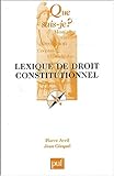 Lexique de droit constitutionnel