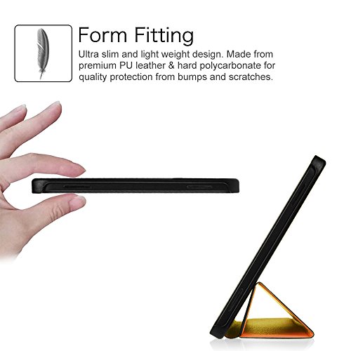 Fintie Samsung Galaxy Tab A 10.1 Hülle – Ultra Schlank Superleicht Ständer Smart Shell Case Cover Schutzhülle Etui Tasche mit Auto Schlaf / Wach Funktion für Samsung Galaxy Tab A 10,1 Zoll T580N / T585N Tablet (2016 Version), Orange - 4