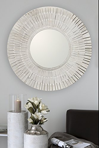Spiegel Sole wei/silber/gold Metall D.90cm - 2