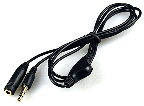 Preisvergleich Produktbild Kopfhörer Verlängerung Verlängerungskabel mit Lautstärkeregler 1m Audio-Verlängerungskabel 3,5mm Klinken Stecker / Kupplung Stereo