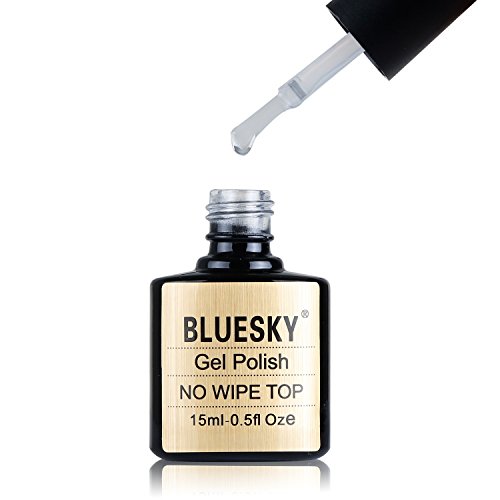 Bluesky UV/LED No Wipe Soak Off Gel Nail Polish Top Coat, 15 ml