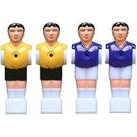 YeahiBaby Jugador de Futbolín de Plástico para 1.4M Futbolín de Mesa 4 Piezas (2pcs Amarillo y 2pcs Morado)