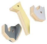 Sebra Wandhaken aus Holz Nashorn und Freunde - Nashorn Giraffe Elefant geschlechtsneutrale Farben Kinderzimmer Flur Garderobe NEU Sebra0103