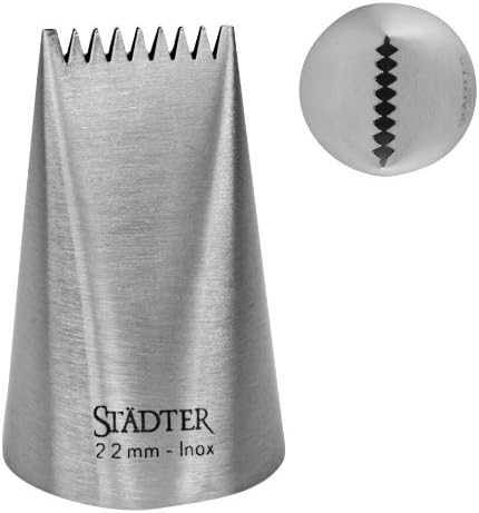 Staedter Star Ribbon and Basketweave Tip, Silver, 22 mm