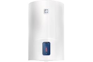 Ariston, Lydos R - Calentador de Agua Electrico Vertical, Termo 100L con Regulación Externa y Titanio en el Depósito, 48x45x9