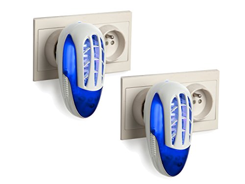 UV Insektenvernichter für die Steckdose im 2er Set , 800 V, mit Reinigungsbürste