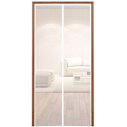 Magnetic Fly Screen Door, Fits Door Openings Up to 34"x82" Max (White)