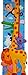 Giraffe Height Chart Wall Stickers : Monitor your Toddlers Growth with this Colourful Safari Wall Art Decoration : Perfect for a Childs Bedroom or Baby Nursery : The Design features other Safari Animals Including : Lion, Zebra, Monkey & Crocodile : A Wonderful Educational Tool & Fun Gift Idea!