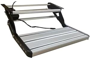 FORÇA O. Camper elektrische Trittstufe Aluminium Universell 600x210 Wohnwagen Van Silber