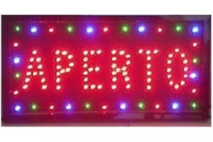 GENERIC 21 SHOP® INSEGNA Luminosa INSEGNE Luminose A LED con Scritta Aperto [Classe di efficienza energetica A]