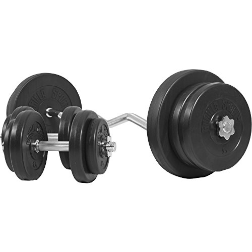 Gorilla Sports Sz Curlset Hantelset 70kg Kunststoff für Fitness Kraftsport Krafttraining Bodybuilding - 2