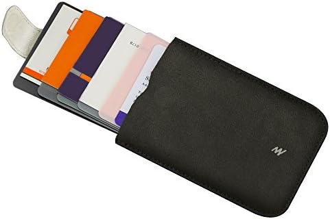 Anpress Ultra Thin Soft Uniqie Gradually Varied Color Unisex Credit Bank Card Holder Card Case with 5 Card Slots (Black)