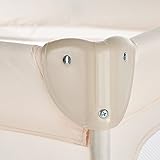 TecTake Baby Laufstall Babybett Kinder Reisebett | inkl. Schlafunterlage + Transporttasche | beige - 4