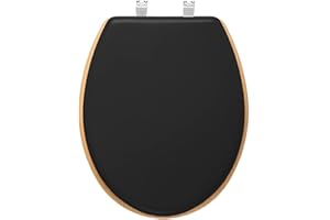 5 FIVE SIMPLY SMART Five - Abattant WC en Bois Noir Charbon et Naturel