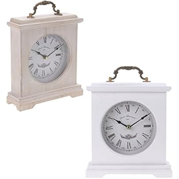 Pajoma Standuhr London in weiß, L 18 x B 6,7 x H 20 cm