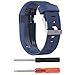 Produktbild Hunpta Ersatz Silikonband Gummiband Wristband Armband für Fitbit Charge HR (Blau)