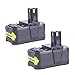 Price comparison product image Biswaye 2 Pack High Capacity 18V Lithium Battery 5.0Ah Replacement Battery for Ryobi One Plus RB18L50 RB18L13 RB18L25 RB18L40 P102 P103 P104 P105 P106 P107 P108