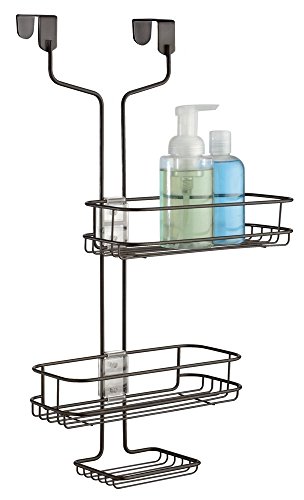 mDesign Duschablage zum Hängen - praktisches Duschregal - ohne Bohren zu montieren - Verstellbare Duschkörbe zum Hängen - aus Edelstahl für sämtliches Duschzubehör