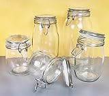 Material: Glass Silicone Ring Sealing Bottle Wide-Mouth Sealing Tank Sealing Storage Tank Weithals-Zuckerdose Glas Transparent Pickle Spange Flasche Leere Flasche Vorratsbehälter Dickes Gewürz 1 STÜCK