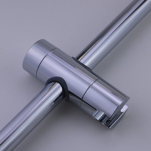 ZJEGO Universal 18-25MM O.D. Verstellbarer Handbrausehalter für Schiebebügel, ABS Verchromt - 5