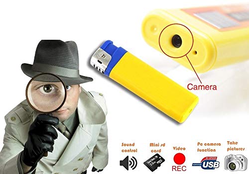 Mechero encendedor espía USB con cámara de vídeo memoria SD audio ampliable y resolución 1280 x 960 píxeles mws1337