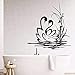 Produktbild Schwan wand applique badezimmer dekoration vinyl wandaufkleber liebe schwan tapete abnehmbare schwimmtier wandtattoo vinyl kunst 57 * 55 cm