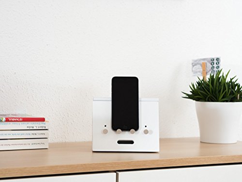 Ladeorganizer Ladestation Ständer Organizer Kabelorganizer CAJA weiß für Smartphone Handy eBook Reader Tablet MP3 Player - 2