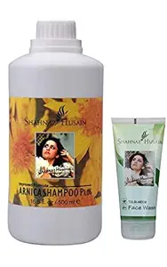 Shahnaz Husain Arnica Shampoo Plus - 500 Ml and Tulsi Neem Face Wash - 50GM