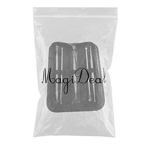 Rostfrei Stahl Mitesser Pickel Makel Extractor Entferner Werkzeug Kit 5 Stück - 2