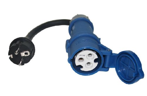 CEE ADAPTER Schuko Stecker MENNEKES Kupplung 230V Camping Boot H07RN-F 3x2,5mm²