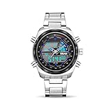 EJOLG Klassisch Art -Wasserdichteintelligente Elektronische Uhr Der Männer, Mit Leuchtendem Kalender,Wecker,Wochenansicht, Usw.Männer Armbanduhren,Im Freien Camping Mode Männlich Schau Zu,A