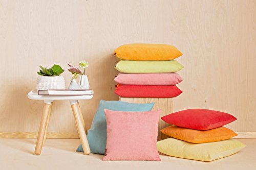 Paso Kissenhülle ca. 40 x 40 cm im Vintage Look in interessanter Farbauswahl geschmeidig & soft Farbe (003 Grau) 2er Set - 2