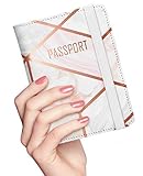 Nacuwa Reisepasshülle, Ausweistasche mit RFID-Blocker, Premium Damen...