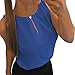 Produktbild Tank Tops für Damen/Dorical Mädchen Chiffon Ärmellos Rundkragen Casual Damentop/Frauen Einfarbig Elegant Chiffonshirt Vest Top Bluse Sexy Tops Oberteil Hemd 5 Farben(Blau,Large)