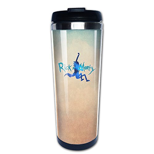 Boomy Funny Rick y Morty taza de viaje de acero inoxidable para oficin
