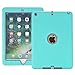 Price comparison product image AOKER New iPad 2017 9.7 inch Case, Three Layer Lightweight Heavy Duty Armor Defender Shockproof Full Body Protective Case with Cover for Apple New iPad 9.7 inch (2017 Version) (Mint Grey)