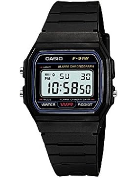 Casio Unisex Digital mit Resin Armbanduhr F91W1YER