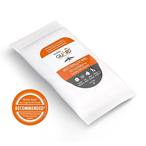 Moskito Guard Insect Repellent - Wipes (RECOMMENDED BY LEADING UK TRAVEL HEALTH EXPERTS) by Moskito Guard
