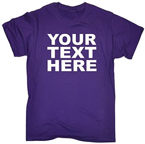 123t Slogans Kids Boy's Girl's YOUR TEXT HERE ... FRONT &amp; BACK PERSONALISED DESIGN (XS-Age-3-4 - PURPLE) T SHIRT