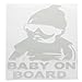 'Cool Hip Hop Baby On Board Sticker Size 20 cm x 12.5 cm