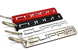 Dimensiones: 80 x 15 mm. Llavero Cupra de acero inoxidable