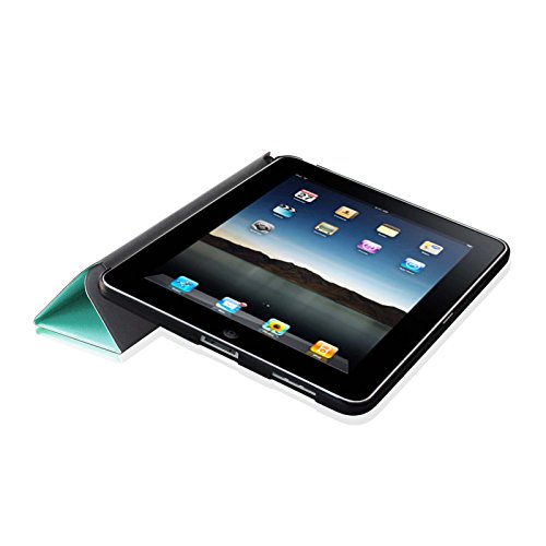 Fintie Apple iPad 1 Hülle Case – ultra-schlank superleicht Ständer Smart Shell Cover Schutzhülle Etui Tasche für iPad 1st Generation, Blau - 4