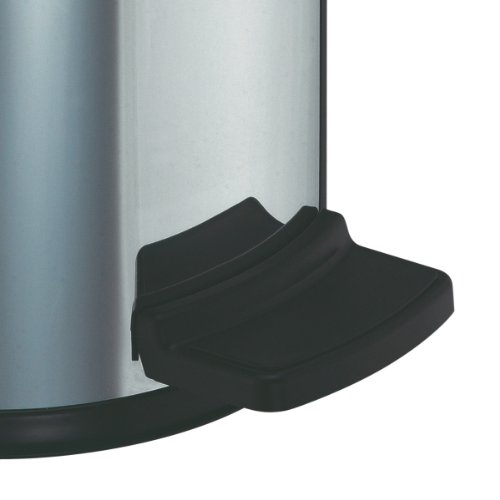 Hailo 0704-890, Design S, Tret-Kosmetikeimer, 4 Liter, stahlblech grau matt - 5