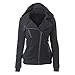 Produktbild Swallowuk Hoodies Damen Casual Kapuzenpullover Sweatshirt Pullover Tops Slim Fit Langarmshirt Outerwear mit Kapuze Sweatjacke Sports Mantel (XXL, Dunkelgrau)