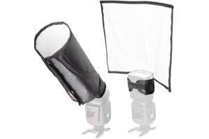 PIXAPRO 31x26.5cm Speedlite Bounce Card/Snoot Reflector Photography Lighting Video Light Flash Diffuser Studio Light Camera Photoshoot Portable Beginners Bounce Sheets White