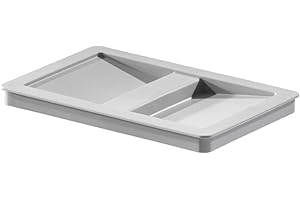 Hailo Eimerdeckel 1068589 | für Abfallsammler Kunststoff hellgrau | Inneneimer Deckel 210x138x14mm | Passend Systeme wie Tandem, Cargo Basic und Rondo | Praktischer Deckel mit Griffmulde