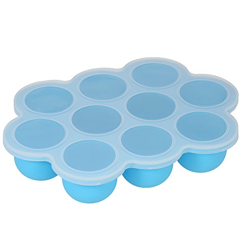 Decdeal Silikon Eiswürfelbox Schokoladen-Formen mit Deckel 10 Stück Eiswürfel